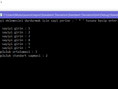 C# Standart Sapma & Sayıların Ortalamasını Bulma